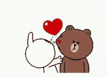 Kiss Cony And Brown GIF