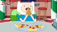 Eating Pizza Finn GIF - Eating Pizza Finn Adventure Time GIFs