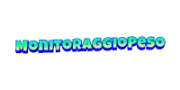 a blue and green monitoraggiopeso logo with a white background