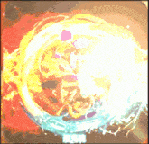 a picture of a circle of fire and water with chinese writing