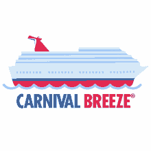 carnival breeze logo ship cruise ship waves