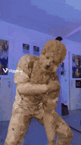 a video of a dog dressed as a mummy with the words " viggle.ai " on the bottom