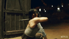Throwing Out The Weapon Kora GIF - Throwing Out The Weapon Kora Rebel Moon GIFs