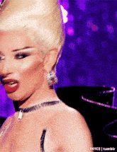 a close up of a woman 's face with t4yce tumblr in the bottom right corner