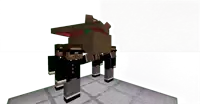 a group of minecraft characters carrying a coffin on their backs