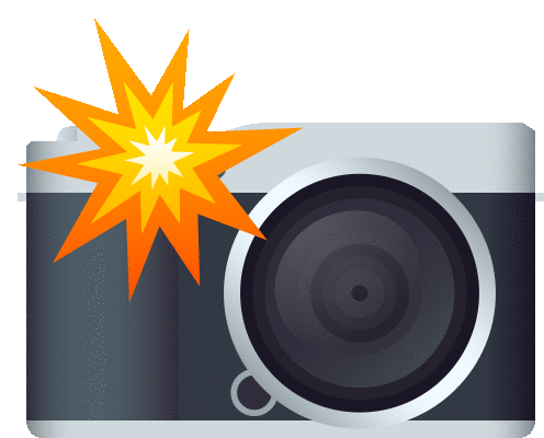 Camera With Flash Objects Sticker - Camera With Flash Objects Joypixels Stickers