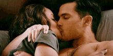 In Bed Kissing Enzo And Bonnie GIF - In Bed Kissing Enzo And Bonnie Enzo St John GIFs