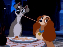 Disney Spaghetti GIF - Disney Spaghetti Lady And The Tramp GIFs