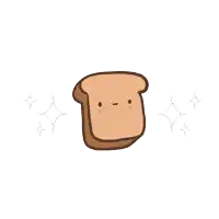 a cartoon drawing of a slice of bread with the words new bits below it