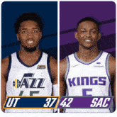 Utah Jazz (37) Vs. Sacramento Kings (42) First-second Period Break GIF - Nba Basketball Nba 2021 GIFs