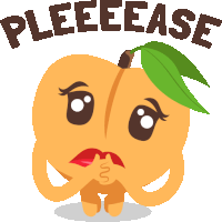 Pleeeease Peach Life Sticker - Pleeeease Peach Life Joypixels Stickers