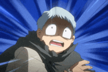 a cartoon character is making a surprised face with his mouth open