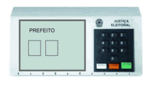 a white device that says prefeito on the screen
