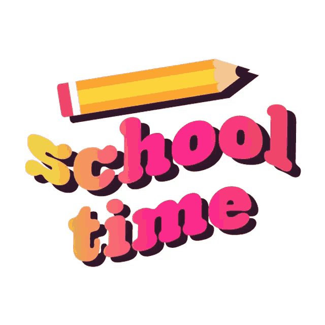 School Time Time For School Sticker - School Time Time For School Time To  Learn - Discover & Share GIFs