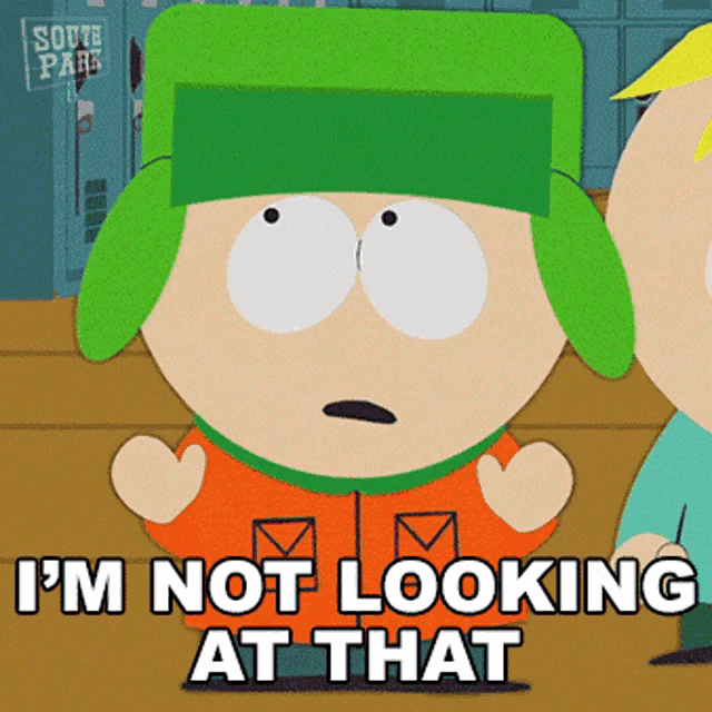 Im Not Looking At That Kyle Broflovski GIF - Im Not Looking At That Kyle Broflovski South Park GIFs