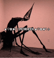 a picture of a monster with the words posture reveal