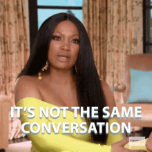 Its Not The Same Conversation Garcelle Beauvais GIF - Its Not The Same Conversation Garcelle Beauvais Real Housewives Of Beverly Hills GIFs