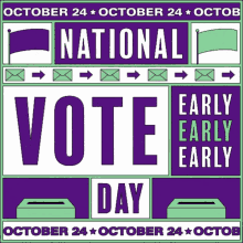 National Vote Early Day Oct24 GIF - National Vote Early Day Oct24 Vote Early GIFs
