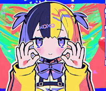 Nanawo Akari Yellow Blue GIF