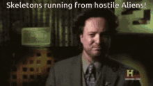 Georgio Skeletons Running From Hostile Aliens GIF - Georgio Skeletons Running From Hostile Aliens Is Such A Thing Even Possible GIFs