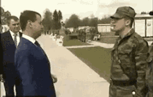 Soldier Handshake GIF