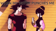 goku getting punched goku gets punched me and my sis anime dragon ball