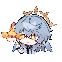 a drawing of a person with a small bird on their head