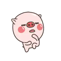 a pig with a surprised look on its face