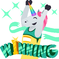 Winning Unicorn Life Sticker - Winning Unicorn Life Joypixels Stickers