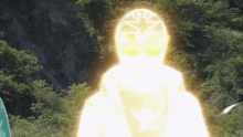 a person with a yellow light coming out of their head with a star on it