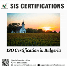 an advertisement for iso certification in bulgaria