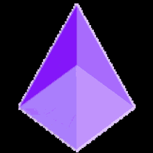 a pixel art of a purple butterfly with a white border