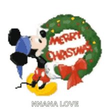 Nnana Love Merry Christmas GIF - Nnana Love Merry Christmas Mickey Mouse GIFs