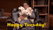 James Franco Puppy Kisses GIF - James Franco Puppy Kisses Happy Tuesday GIFs