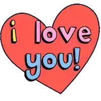I Love You Heart Sticker - I Love You Heart Love Stickers