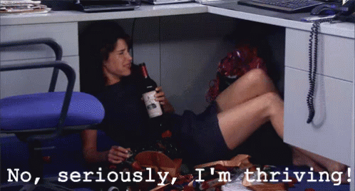 No, Seriously, I'M Thriving! GIF - Cobie Smulders Seriously Wine GIFs
