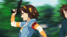 The Melancholy Of Haruhi Suzumiya Running GIF - The Melancholy Of Haruhi Suzumiya Running Escape GIFs