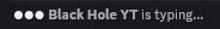 a black background with the words black hole yt is typing on it