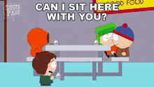 Can I Sit Here With You Kenny Mccormick GIF - Can I Sit Here With You Kenny Mccormick Stan Marsh GIFs