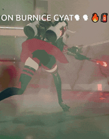 a picture of a person with the words on burnice gyat on the bottom