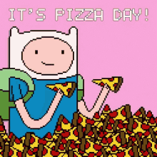 Its Pizza Day Finn GIF