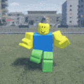 a roblox character with a mouse on his head is running