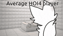 a drawing of a wolf with the words " average ho14 player " below it
