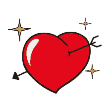 heart arrow in love cupid arrow struck