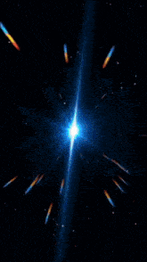 a blue background with a white star in the center