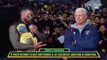 r-truth returns to help cody rhodes and jey uso defeat john cena and logan paul on peacock