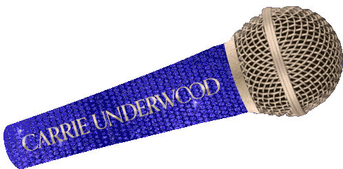Microphone Carrie Underwood Sticker - Microphone Carrie Underwood Denim And Rhinestones Song Stickers