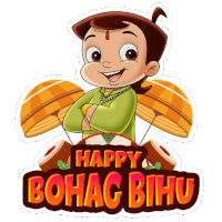 Happy Bohag Bihu Chhota Bheem Sticker - Happy Bohag Bihu Chhota Bheem Bohag Bihu Ki Shubhkamnaye Stickers