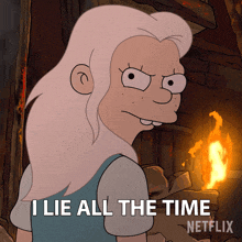 I Lie All The Time Bad Bean GIF - I Lie All The Time Bad Bean Disenchantment GIFs