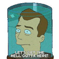 Let'S Get The Hell Outta Here William Shatner Sticker - Let'S Get The Hell Outta Here William Shatner Futurama Stickers